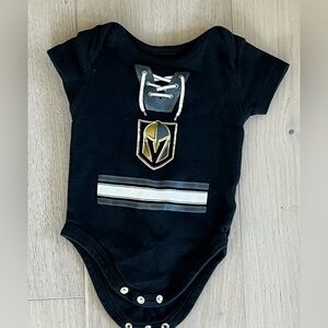NHL Vegas Golden Knights Black Onesie with Red Logo for babies size 3-6 months